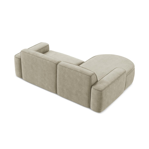 LaMiaSofa hoekbank links Melissa - chenille stof - beige - 224x166x70