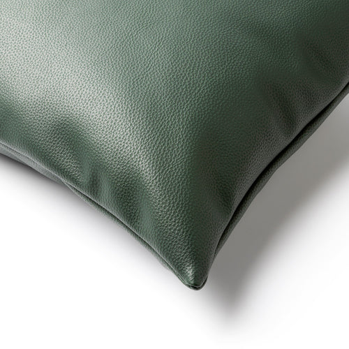 JARED - kussenhoes 45x45 cm - leerlook - effen kleur - Garden Topiary - groen