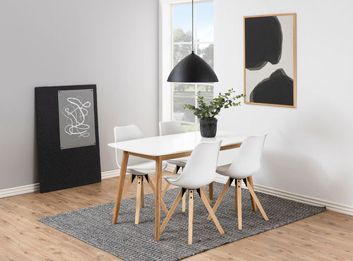 Rebellenclub Eetkamertafel Tarnaby - 150 x 80cm - Wit