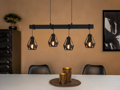 EGLO hanglamp Townshend 7 - e27 - zwart