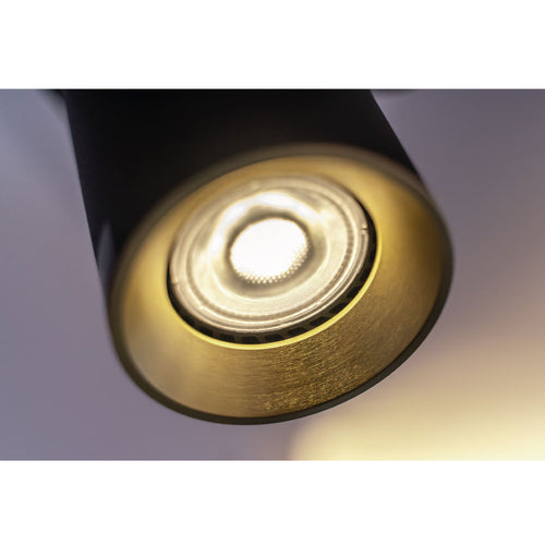 Artdelight Plafondlamp Megano 3L Rond - Zwart