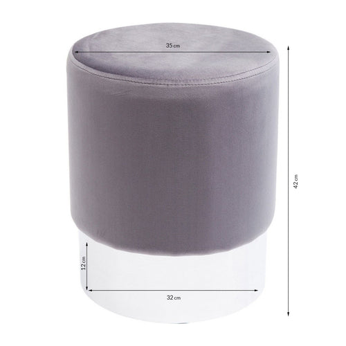 Kare Design Kruk Cherry Grijs Zilver