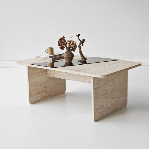 Calicosy - SOLEA Salontafel - Naturel - 100x60x40 cm