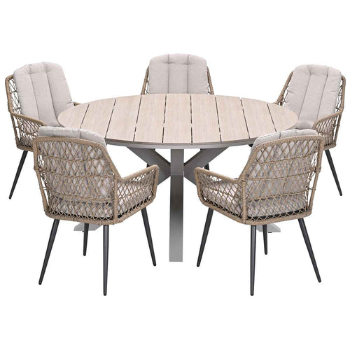 Garden Impressions tuinset Kalibo - Tulli - natural - Ø148x75cm - 6-delig - vtwonen shop