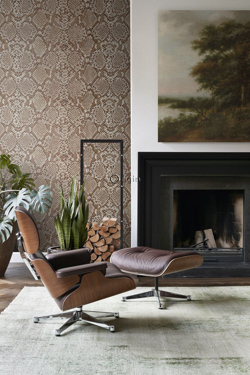 Origin Wallcoverings fotobehang slangenprint bruin - 100 x 279 cm - 357243 - vtwonen shop