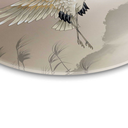 Reinders glasschilderij Kraanvogels in Pastel - Ø 50cm