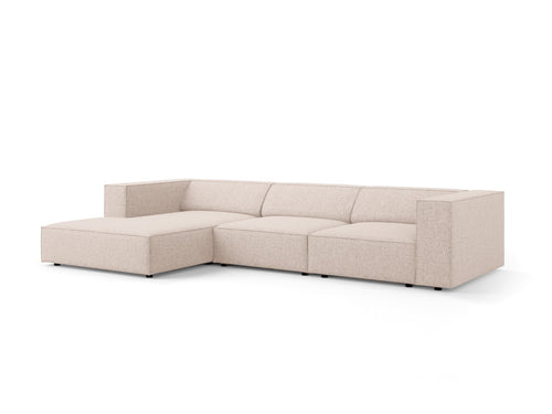 Cosmopolitan Design linker hoekbank Arendal 4-zits, chenille, beige - 166x284x70cm