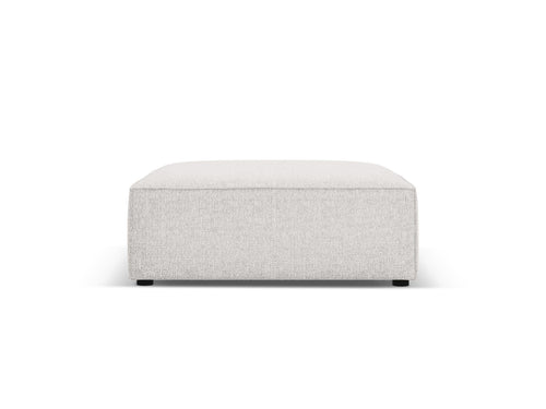 Cosmopolitan Design Poef Arendal chenille, lichtgrijs - 80x102x40cm