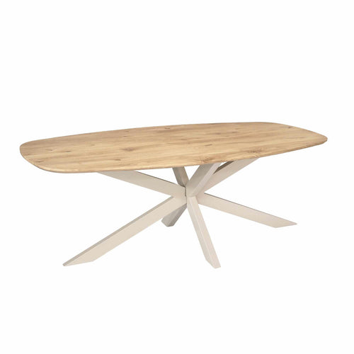 Starfurn Eettafel Ferris - Deens Ovaal Zand/Eikenhout - 200x100x76cm