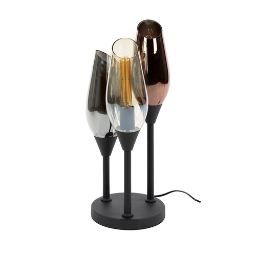 Giga Meubel Tafellamp Cocoon - Zwart - 3-Lichts - 25x25x59cm - vtwonen shop