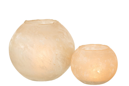 J-Line vaas Soda Rond - glas - goud - large -  Ø 25 cm - vtwonen shop