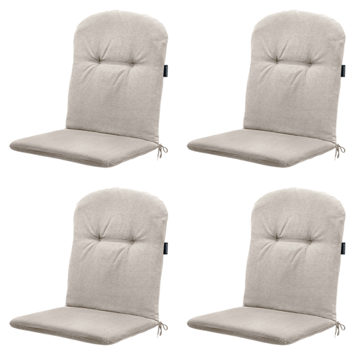 Madison kuipstoelkussen hoge rug Panama - beige - 96x45x3,5cm - set van 4