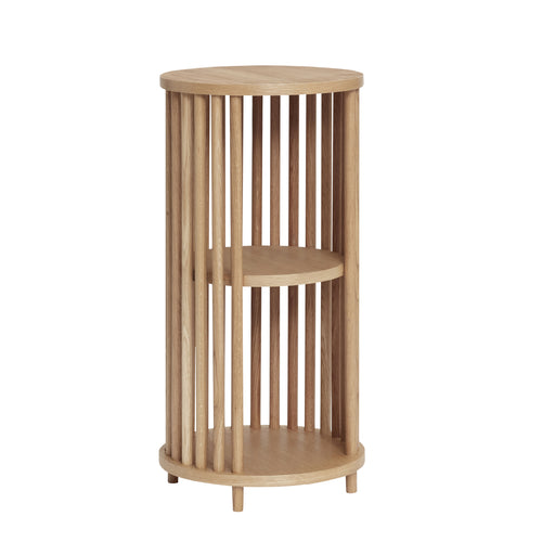Hübsch bijzettafel Folk - mdf/okerschors/acaciahout - ø35xh70cm