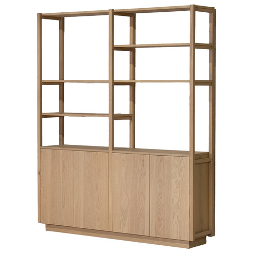 DÉJA Living Wandkast Levi - Naturel Eikenhout - 180x38x210cm - vtwonen shop