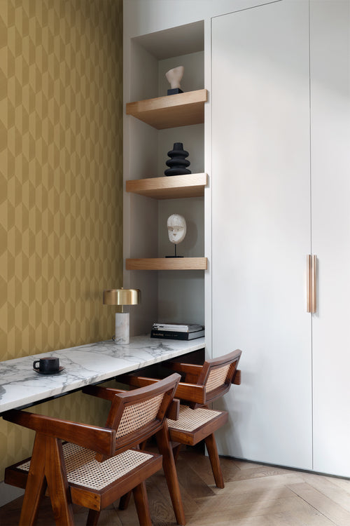 Origin Wallcoverings behang 3D-motief okergeel - 50 x 900 cm - 348038 - vtwonen shop