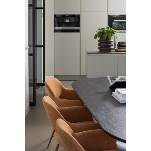 WOOOD eetkamerstoelen Fenne - Polyester - Ginger - Set van 6 - vtwonen shop