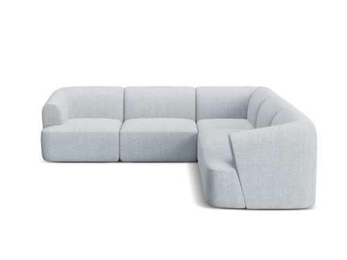 Cosmopolitan Design Symmetrische modulaire hoekbank Campi 6-zits, structurele stof lichtgrijs - 255x255x70cm