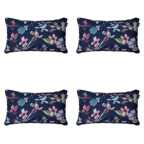 Madison sierkussen Cato - blauw - 30x50x10cm - set van 4
