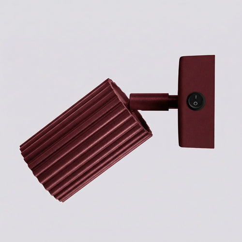Sollux Lighting Wandlamp KARBON bordeaux met schakelaar - 8x16x16cm