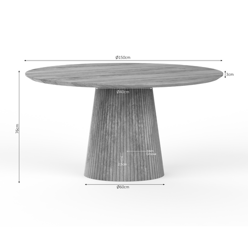 Starfurn  eettafel Lana - bruin - 150x150x76cm