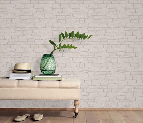 Erismann behang steen beige - 53 cm x 10.05 m - 661383 - vtwonen shop