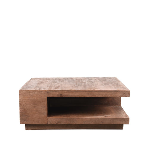 LABEL51 Salontafel Square - Donkerbruin Mangohout - 80x80cm