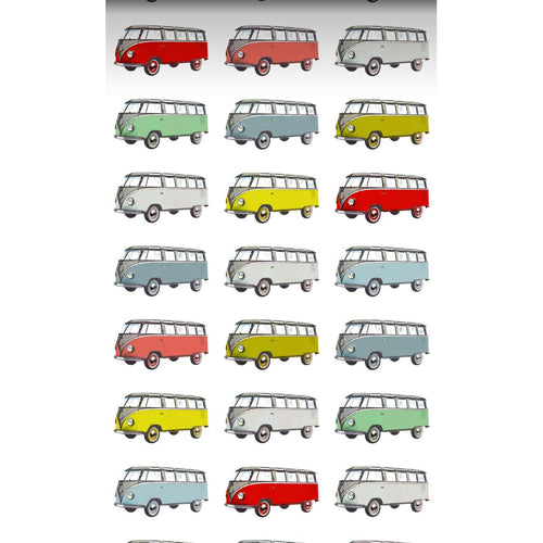ESTAhome XXL behang vintage transporters geel, blauw, grijs, rood en groen - 50 x 900 cm - 158713 - vtwonen shop