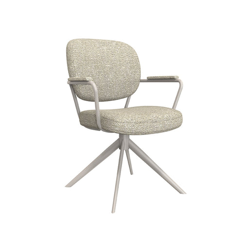 LABEL51 Eetkamerstoel Basel - Naturel Bouclé - Draaibaar - vtwonen shop