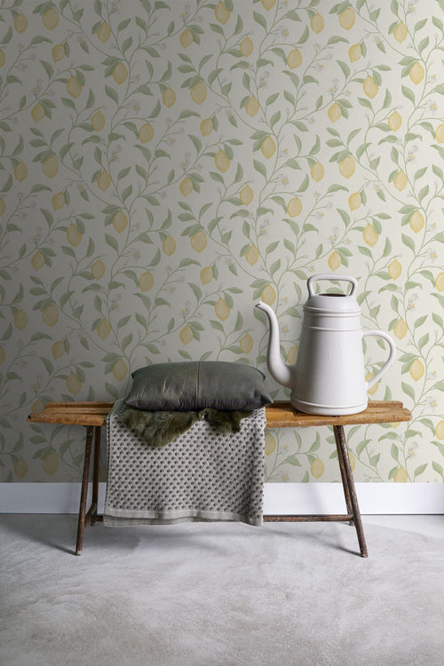 Sanders & Sanders behang fruit groen en geel - 53 cm x 10 m - 641014