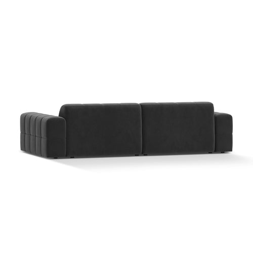 Cosmopolitan Design - Bank Chicago 4-zits, flueel grijs - 102x252x78cm