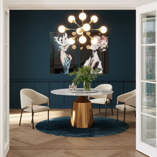 Kare Design Stoel met armleuningen Boulevard Boucle creme - vtwonen shop