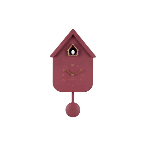 Karlsson wandklok Solo Color Cuckoo - rood - 8.5x21.5x41cm