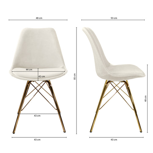 Kick kuipstoel Velvet - Ivoor - vtwonen shop