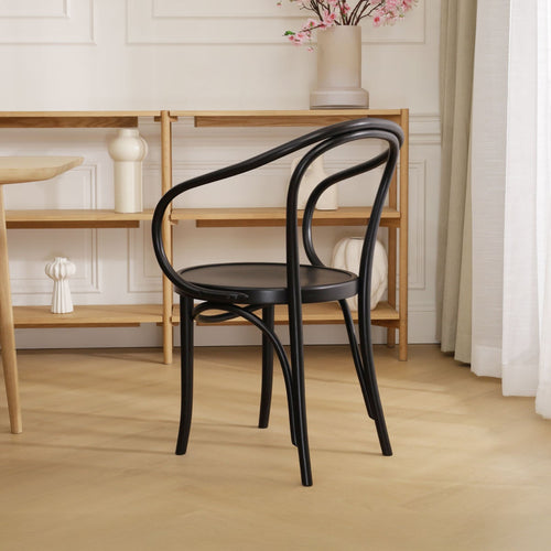 Fameg Venice No. 9 Houten Eetkamerstoel Zwart - Met Armleuning - vtwonen shop