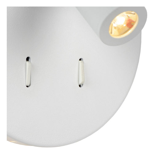 Lucide bedlamp BENTJER - Geïntegreerde LED - Wit - vtwonen shop