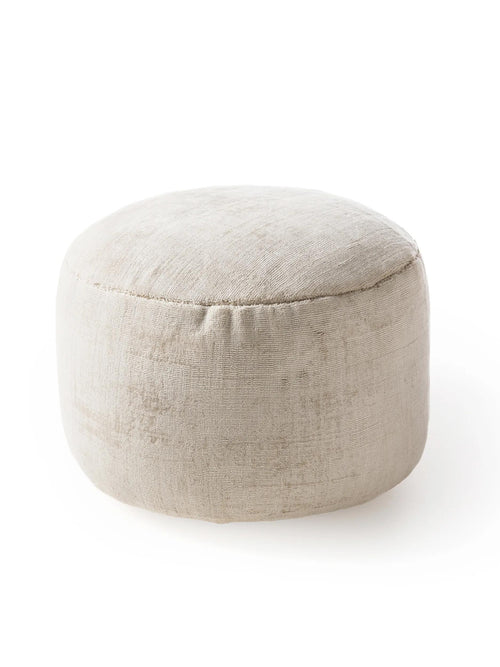 benuta poef Nova - crème - 55x55x30 cm