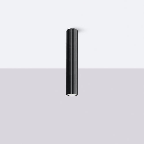 Sollux Lighting Plafondlamp KARBON 40 zwart - 6,5x6,5x40cm