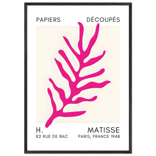 Artfulprints Poster met Lijst Matisse – Ocean flora pink   - 70x100 cm - Roze