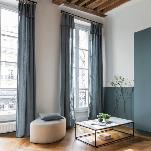 Madura Gordijn Carlina groen van grijze en zwarte hommel 200x280 cm