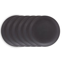 vtwonen - Pastaborden - Bordenset - Mat zwart - 25,5cm - Set van 6 diepe borden - vtwonen shop