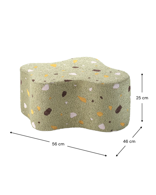 Wigiwama Terrazzo Cloud Poef - Groen - vtwonen shop