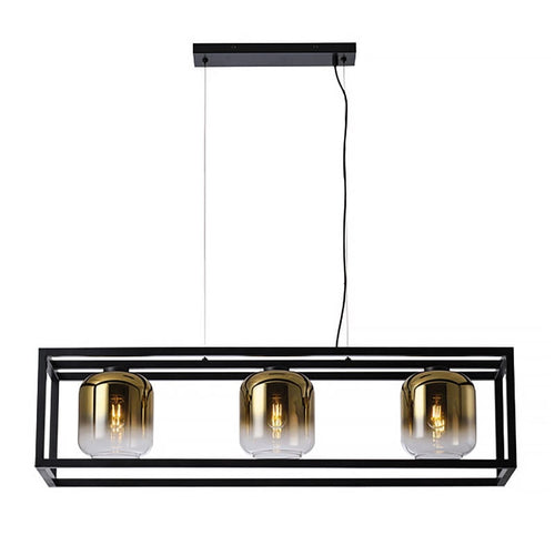 Freelight hanglamp Dentro - 3 lichts - 110x 130 cm - zwart goud - vtwonen shop