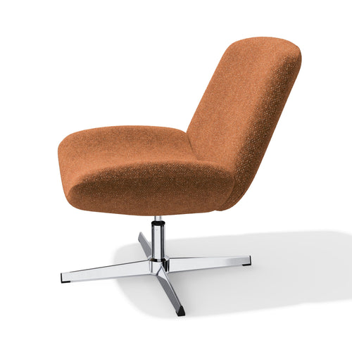 Premium Interiors - Draaistoel ABY - getextureerd fluweel terracotta 66cm