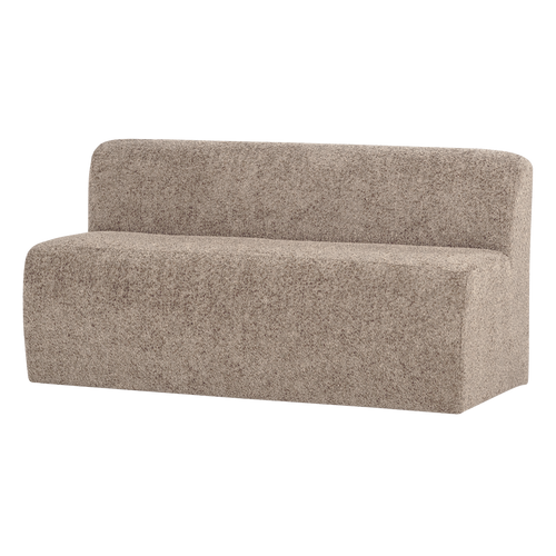 WOOOD eetbank 164 cm rugleuning Mojo Base - Wollig - Donkerzand - 83x164x76
