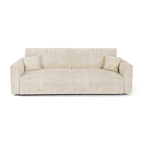 Premium Interiors - Slaapbank met opbergruimte  - corduroy beige 254cm