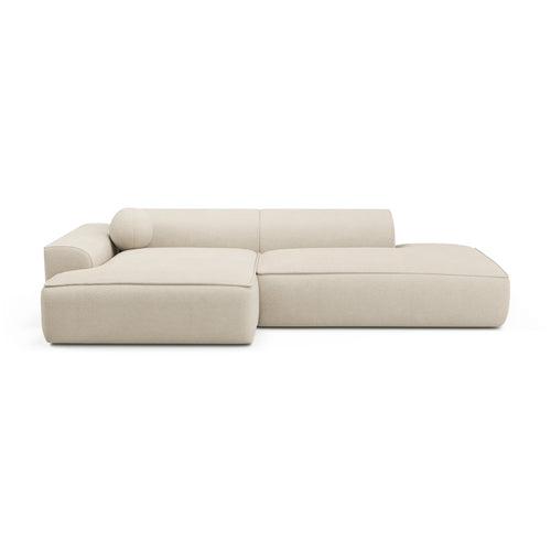 Sia Home - Hoekbanken links ANIA - Geweven stof - Crème - 260.0 CENTIMETERScm