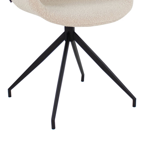 Kick draaistoel Novi - Bouclé - Beige - vtwonen shop