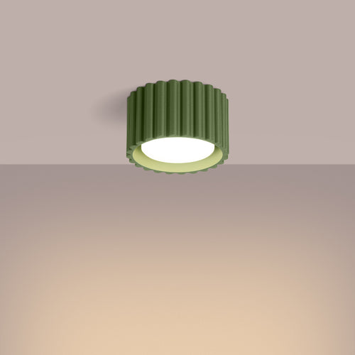 Sollux Lighting Plafondlamp AURA 1 olijfgroen Gx53 - 10x10x10cm
