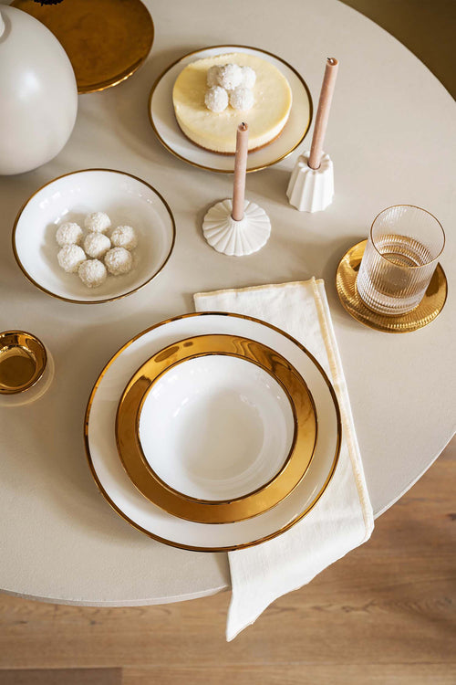 vtwonen Waterglazen - set van 4 - met Gouden Rand