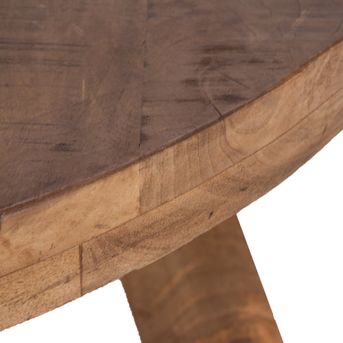 Giga Meubel Eettafel Yvette - Bruin Mangohout - 130x130x76cm - vtwonen shop